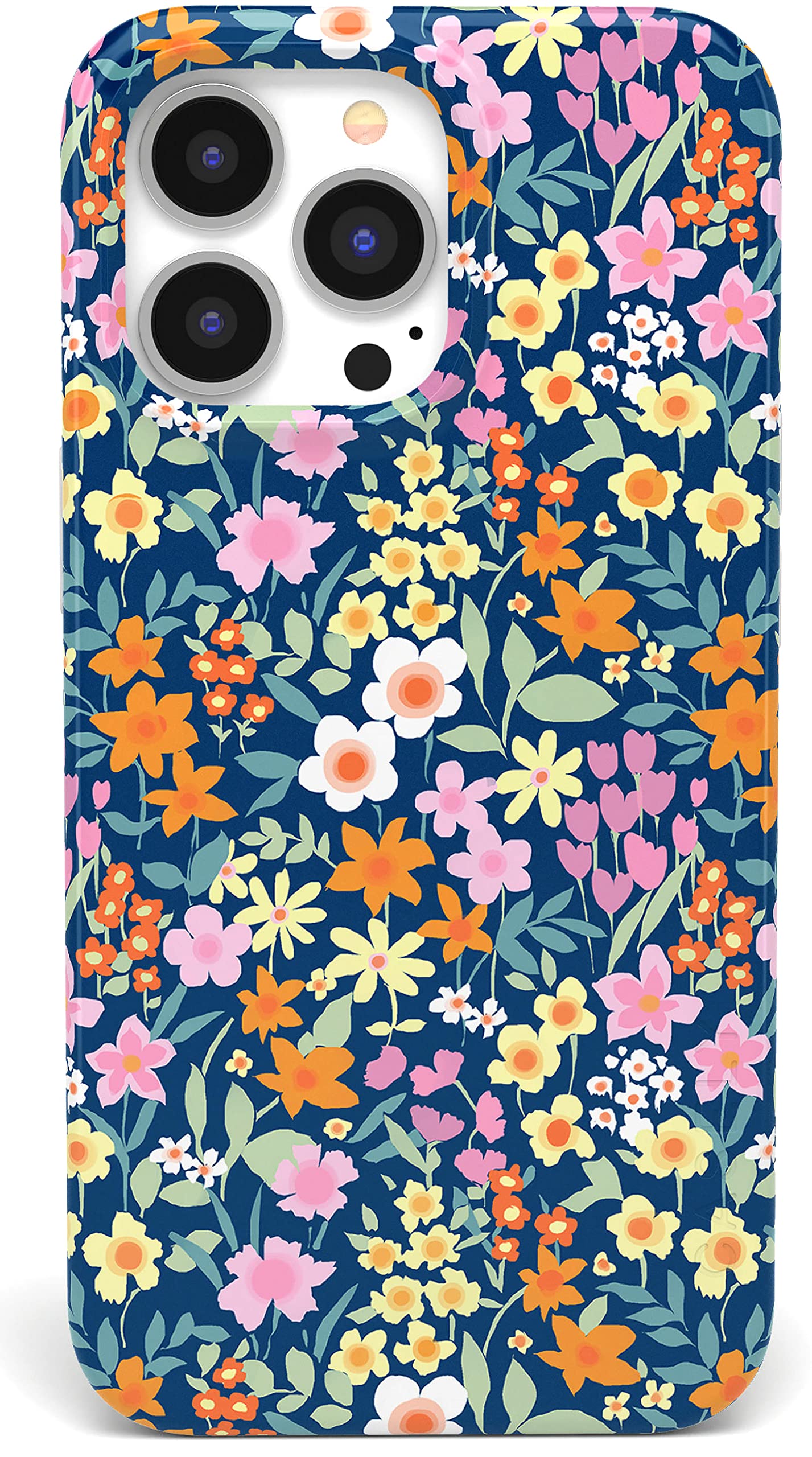 Casely iPhone 13 Pro Case Full Bloom Navy Floral Compatible with MagSafe Classic Ultra Slim Design