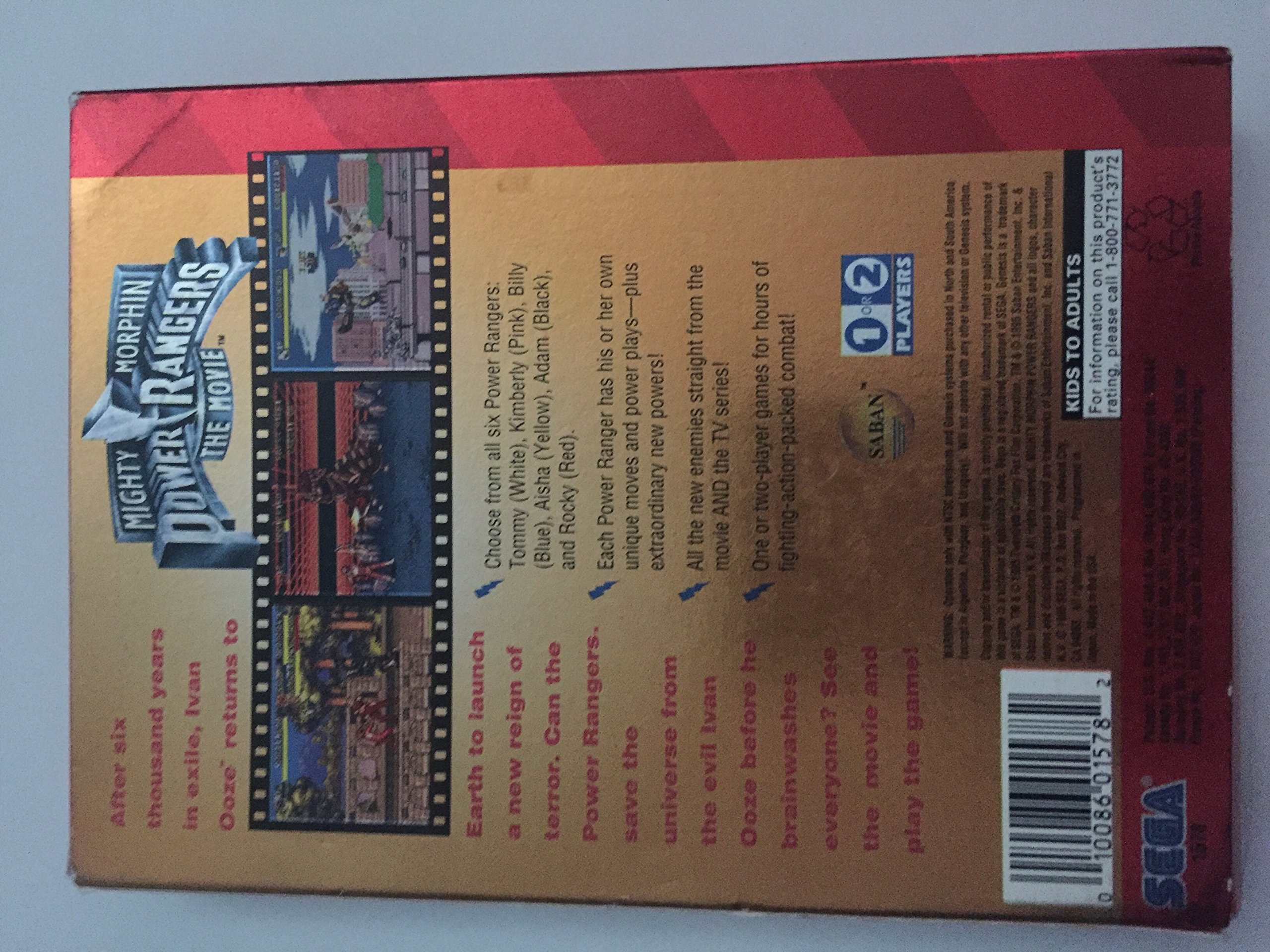 Power Ranger The Movie Sur Sega GameGear - PAL FR, Comme Neuf, Sans Blister