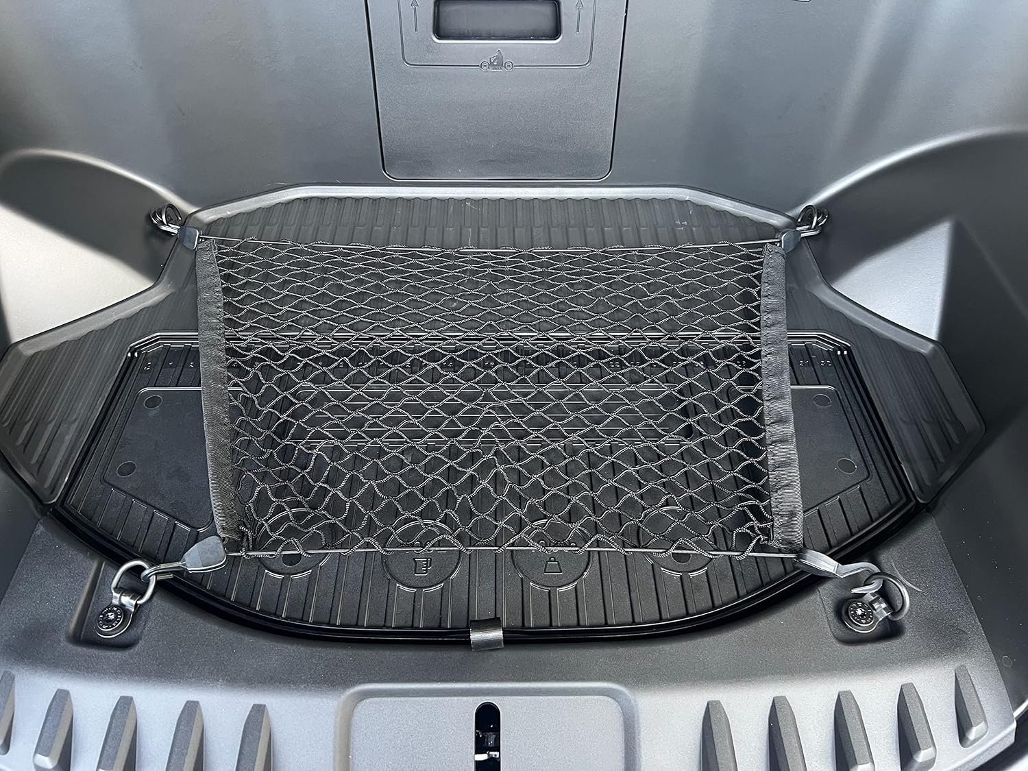 Floor Style Automotive Elastic Frunk Mesh Cargo Net for Ford F-150 Lightning 2022-2025 - Premium Frunk Organizer and Storage - Luggage Net for Pickup Truck - Best Car Organizer