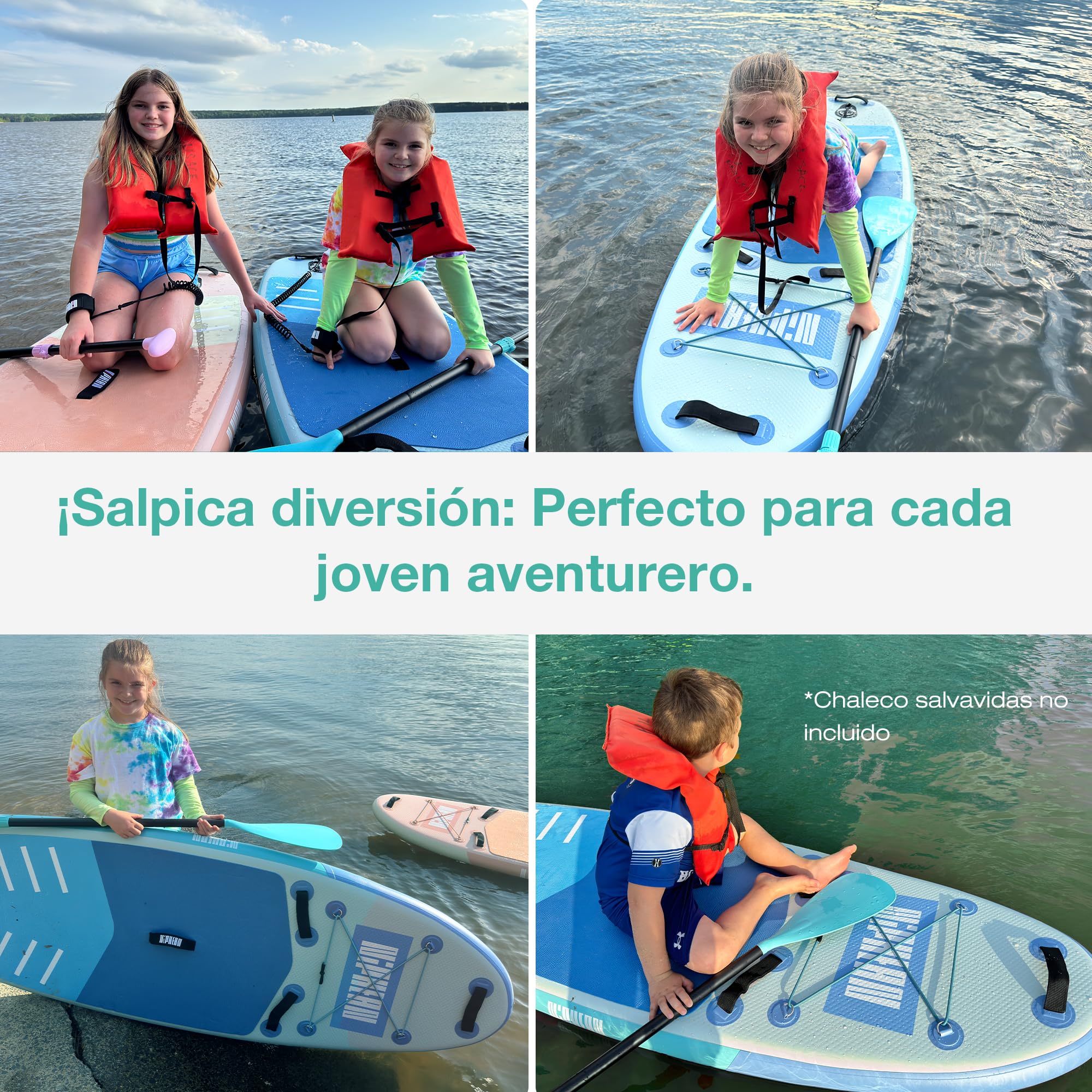 Niphean Tabla Paddle Surf Hinchable con Accesorios 320cm/230cm Sup | Tabla Paddle Surf Rígida, Antideslizante, Kit Reparación, Adultos, Jóvenes, Principiantes, Yoga