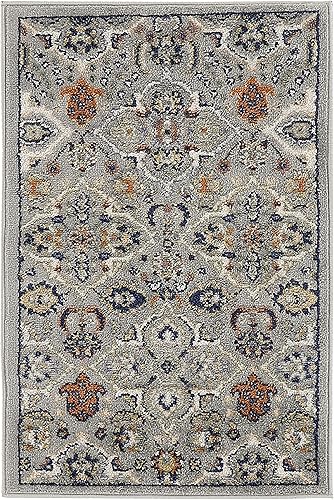 Miniatura 3 de Nourison Home Allur - Alfombra gris de 3 x 5 pies, fácil de limpiar, no se desprende, para dormitorio, sala de estar, comedor, cocina (3 x 5)
