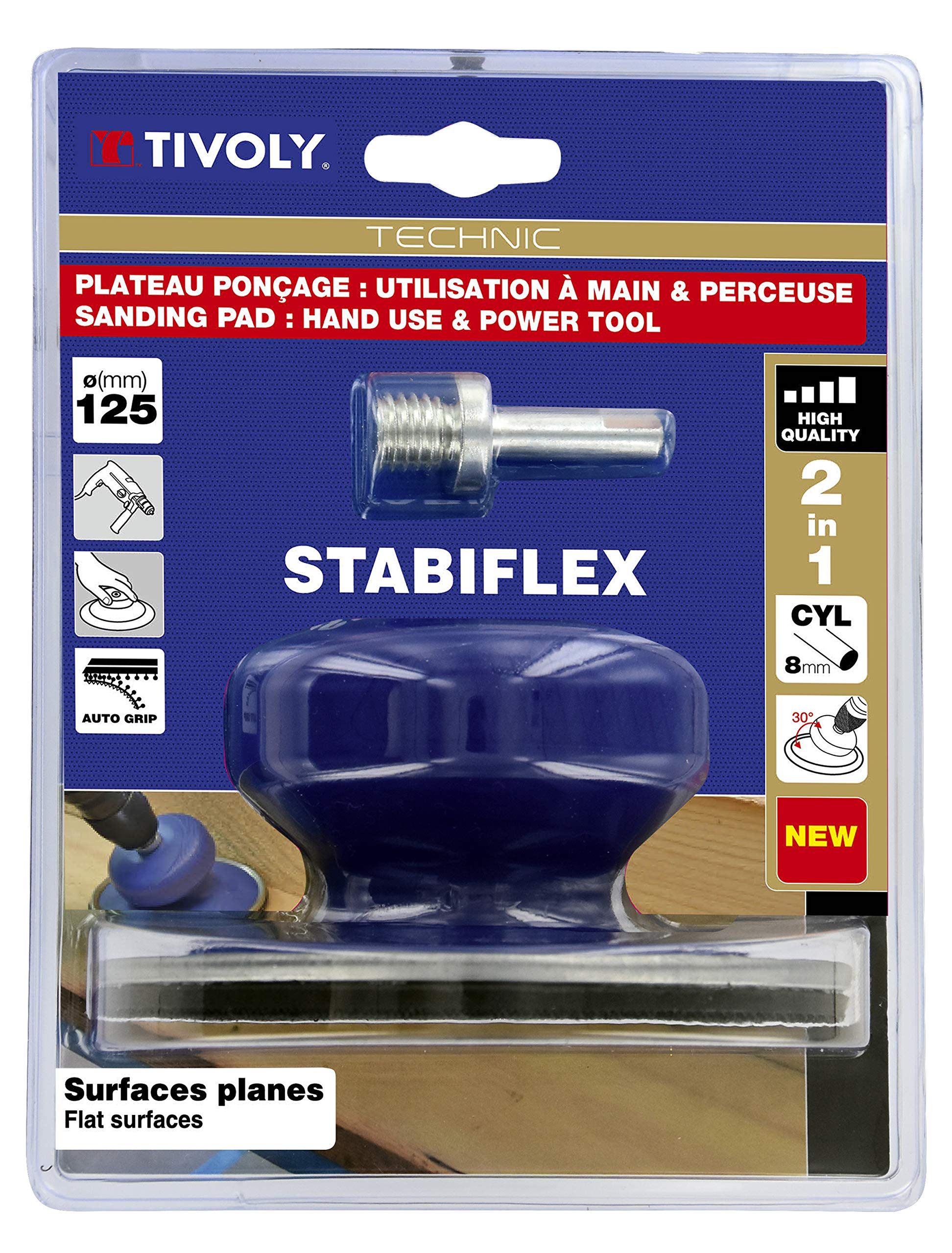 Tivoly XT10162016020 - Disco abrasivo autoaderente STABIFLEX, Ø 125 mm, 125 mm