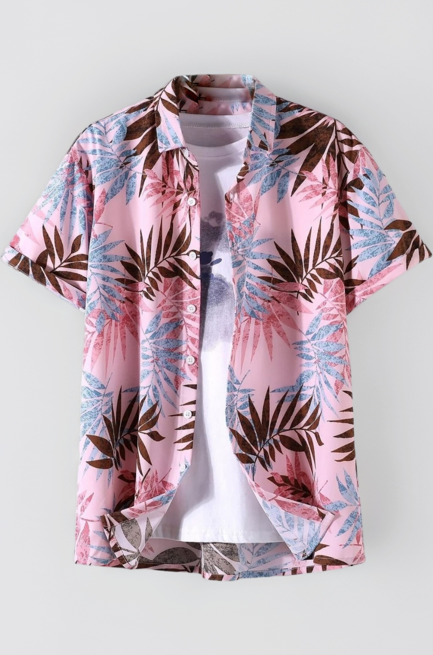 OM SAI LATEST CREATION Men's Casual Cotton Shirt – Button Down Summer Shirt for Men | Lightweight Textured Fabric | Perfect for Daily & Weekend Wear