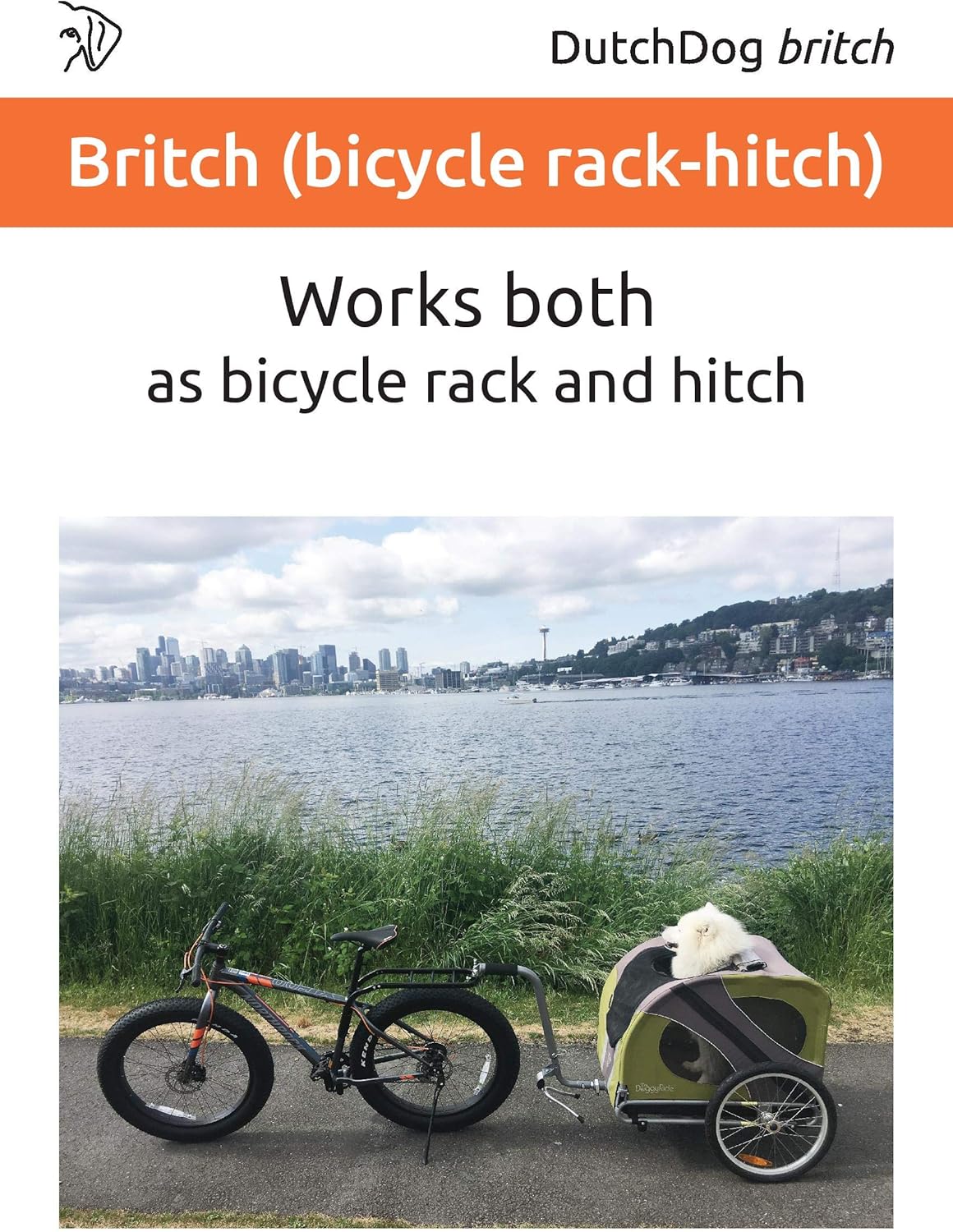 DutchDog Britch Front/Rear Bicycle Rack-Hitch - International Design Award Winning
