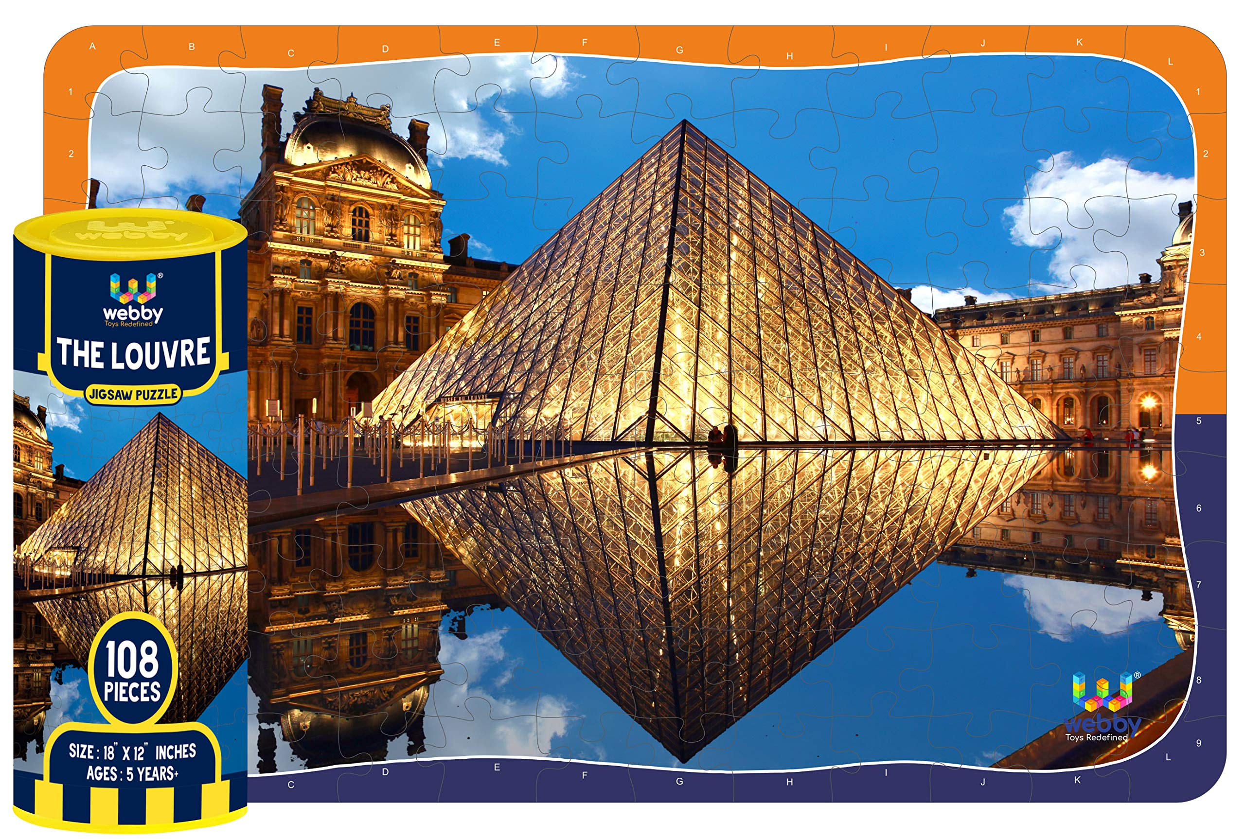 Webby The Louvre Jigsaw Puzzle for Kid, 108 Pieces