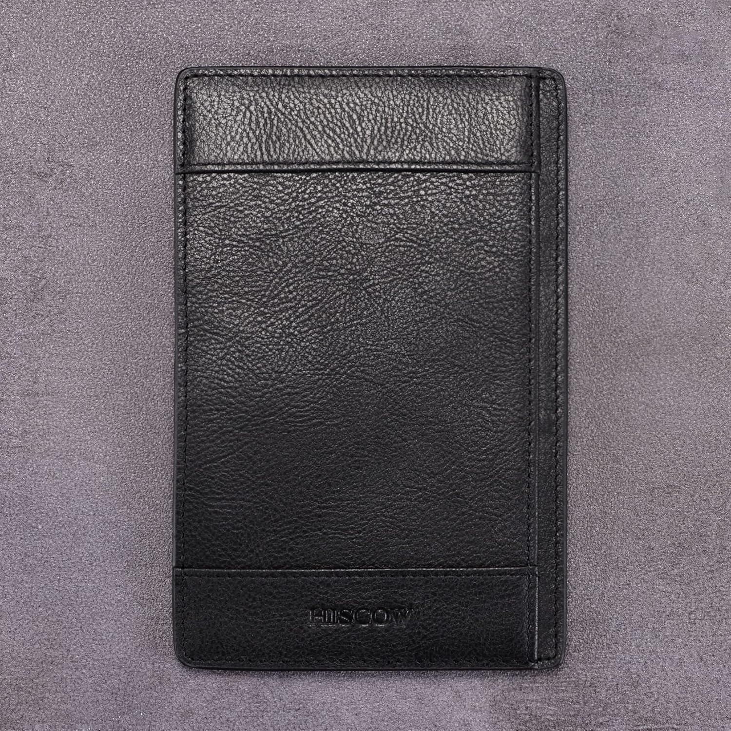 HISCOW Italian Leather To Do List Notepad & Pocket Notebook - 3x5 Memo Pad with Secure Pen Holder, Refillable Note Jotter Organizer for Work & Travel, Vintage Black