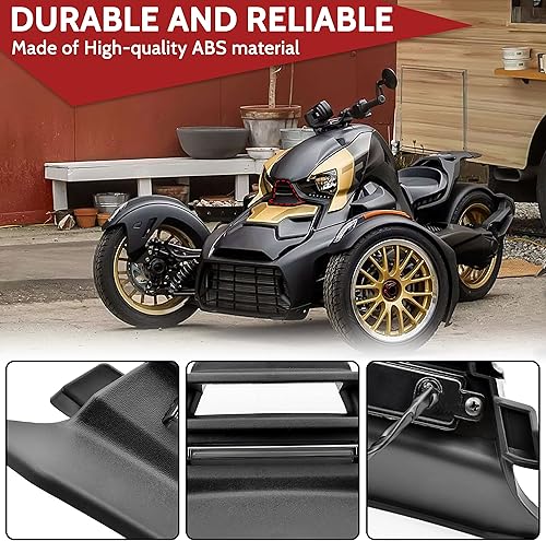 Miniatura 3 de SAUTVS Carenado central delantero con luz de acento para Can Am Ryker, carenado frontal central negro con luz de acento para accesorios Can-Am Ryker