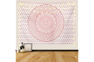 Ftuency Pink Mandala Tapestry for Girls: A Majestic Tapestry for a Dreamy Bedroom