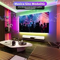 Bandă LED OULARA 10M RGB COB cu control inteligent prin WiFi, variator de intensitate, compatibilă cu Alexa, Google și Tuya, ideală pentru TV și decor. 6