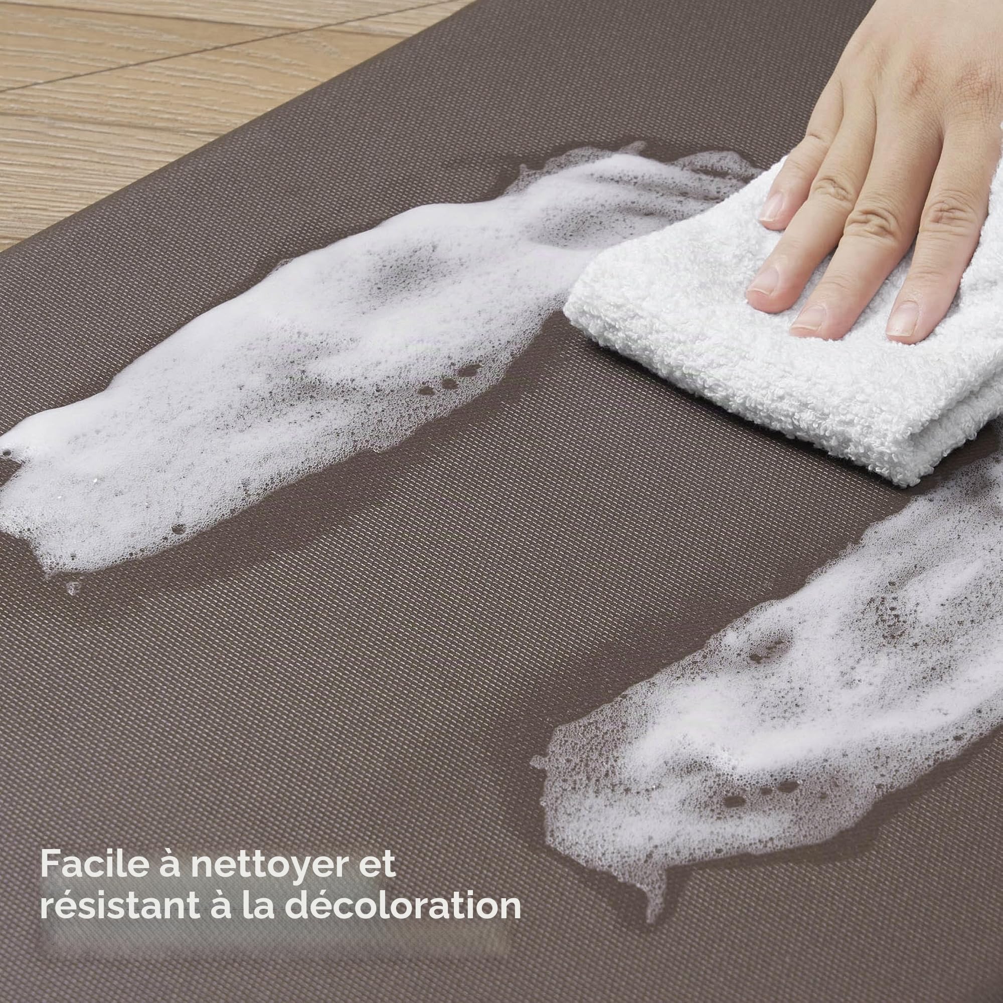 Laura Ashley - Tapis de cuisine anti-fatigue, motif floral iris, résistant aux taches, à l'eau et à la décoloration, soulagement de la cuisine et debout, dos antidérapant, mesure 44,5 x 152,4 cm, iris
