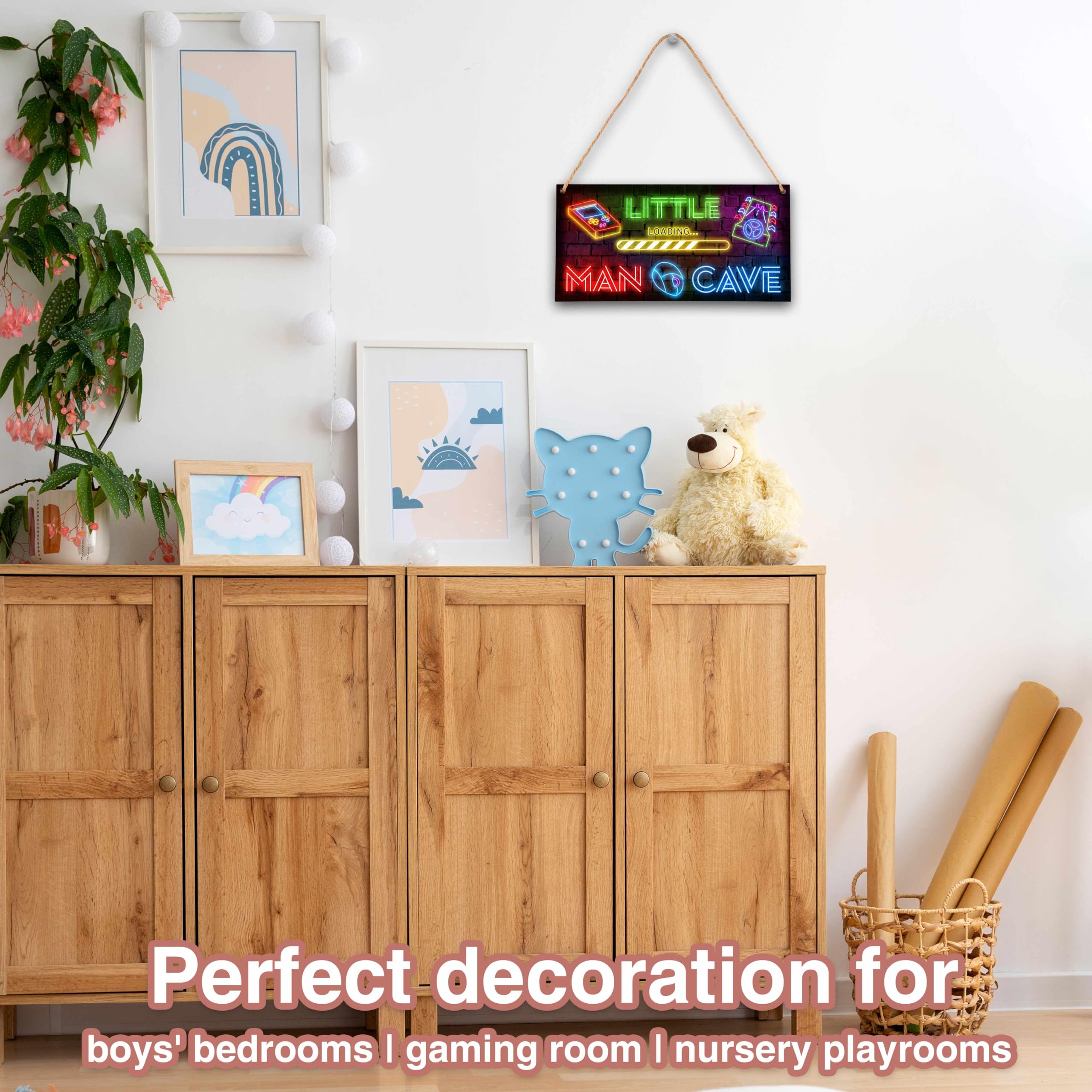 Woodland 'Little Man Cave' Nursery Sign - Rustic Decor For Boys Room, Baby Shower Gift Idea!