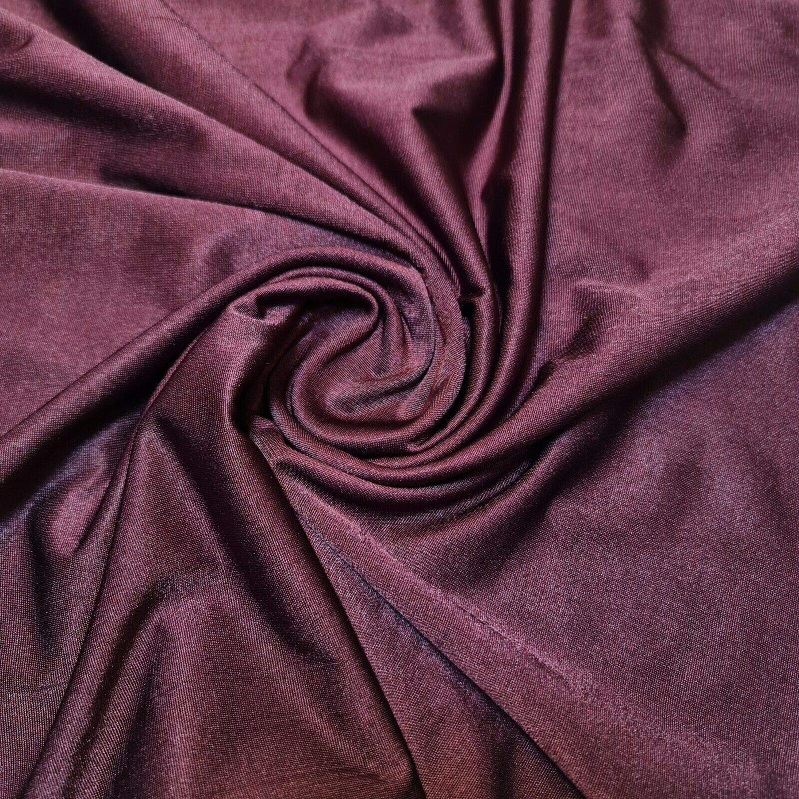 100% Elastane Interlock 4 -Way Stretch Spandex Jersey Swimwear Dress Fabric 58" (Plum)