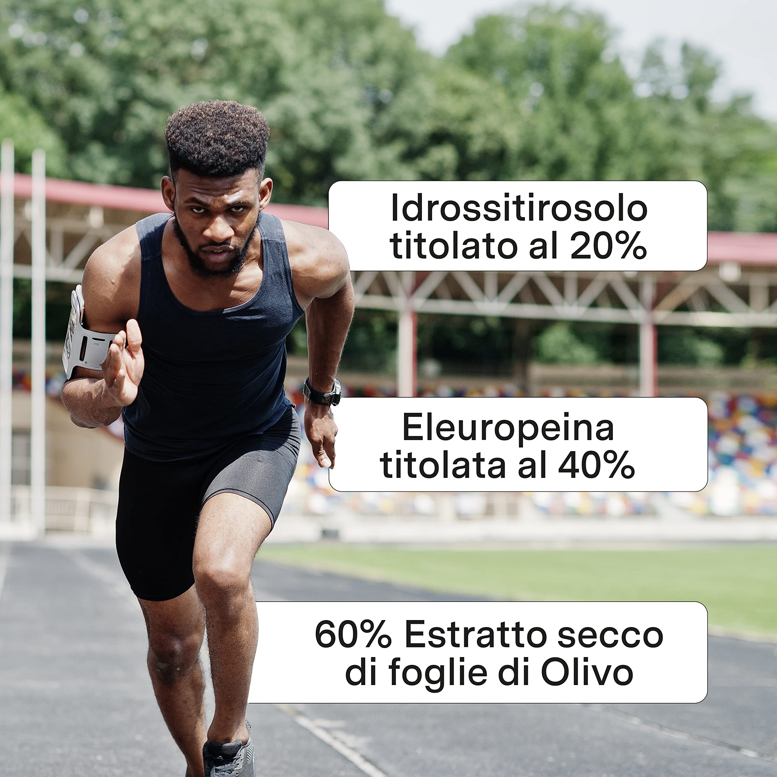 OLIVE Integratore antiossidante a base dei polifenoli Oleuropeina 40% e Idrossitirosolo 20%. Favorisce metabolismo di carboidrati e lipidi. 30 compresse da 850 mg (1 Confezione)