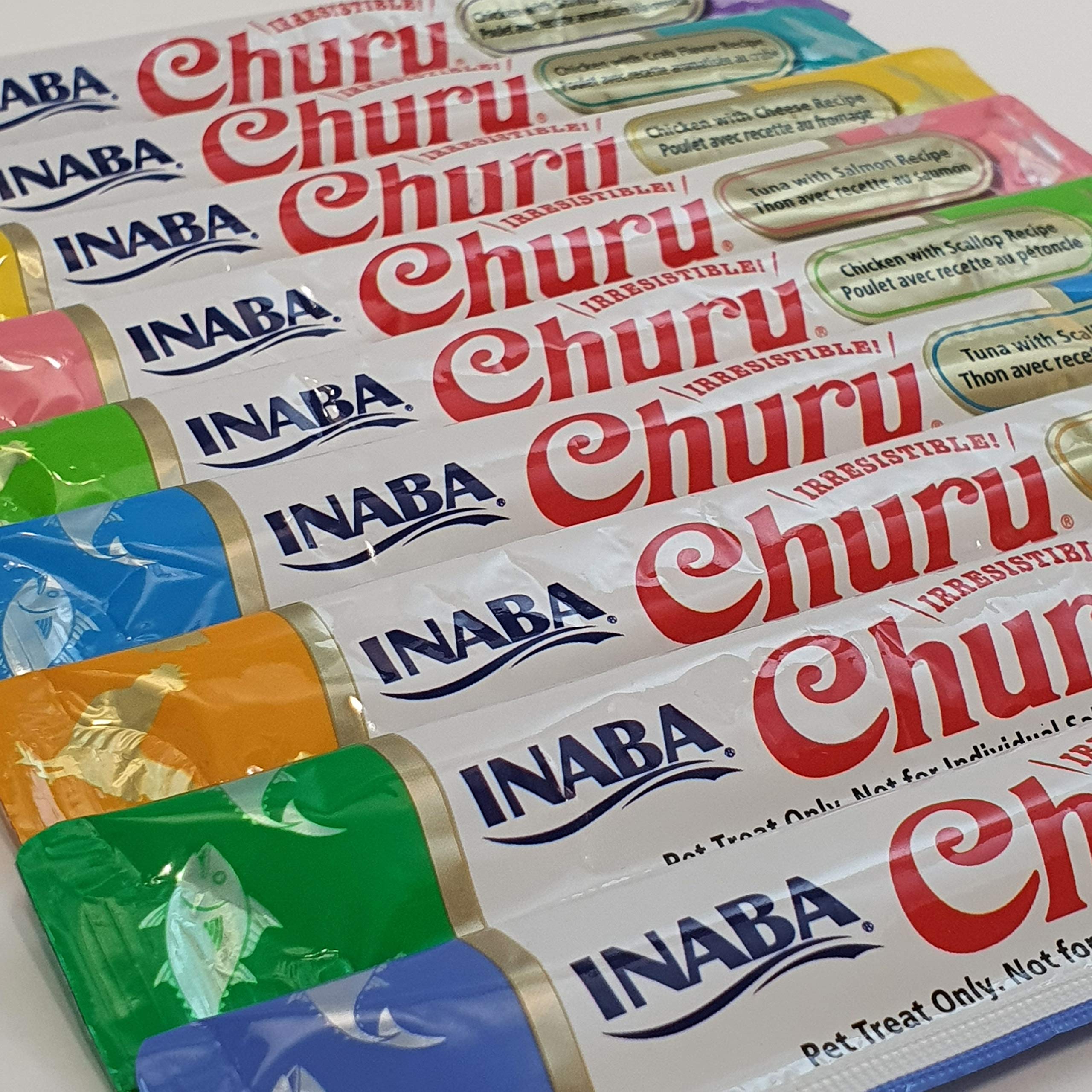 Ciao Churu Sticks by INABA Cat Treat, Tuna & Salmon Flavour 12 Pack (48 x 14g total) / Soft & Creamy Cat Treat - Image 4
