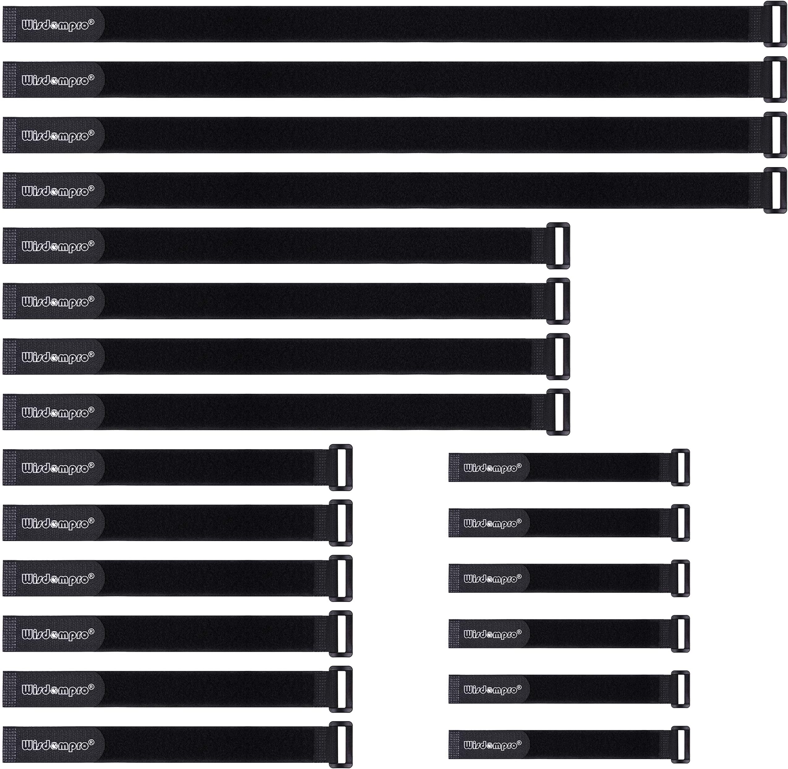 20 Pack (8 12 18 24 Inches) Hook and Loop Reusable