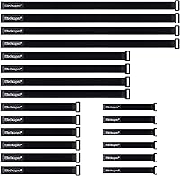 Vista 9 de Wisdompro - Paquete de 4 correas de gancho y bucle de 2 x 37 pulgadas, correas de sujeción reutilizables para cables, reutilizables, duraderas