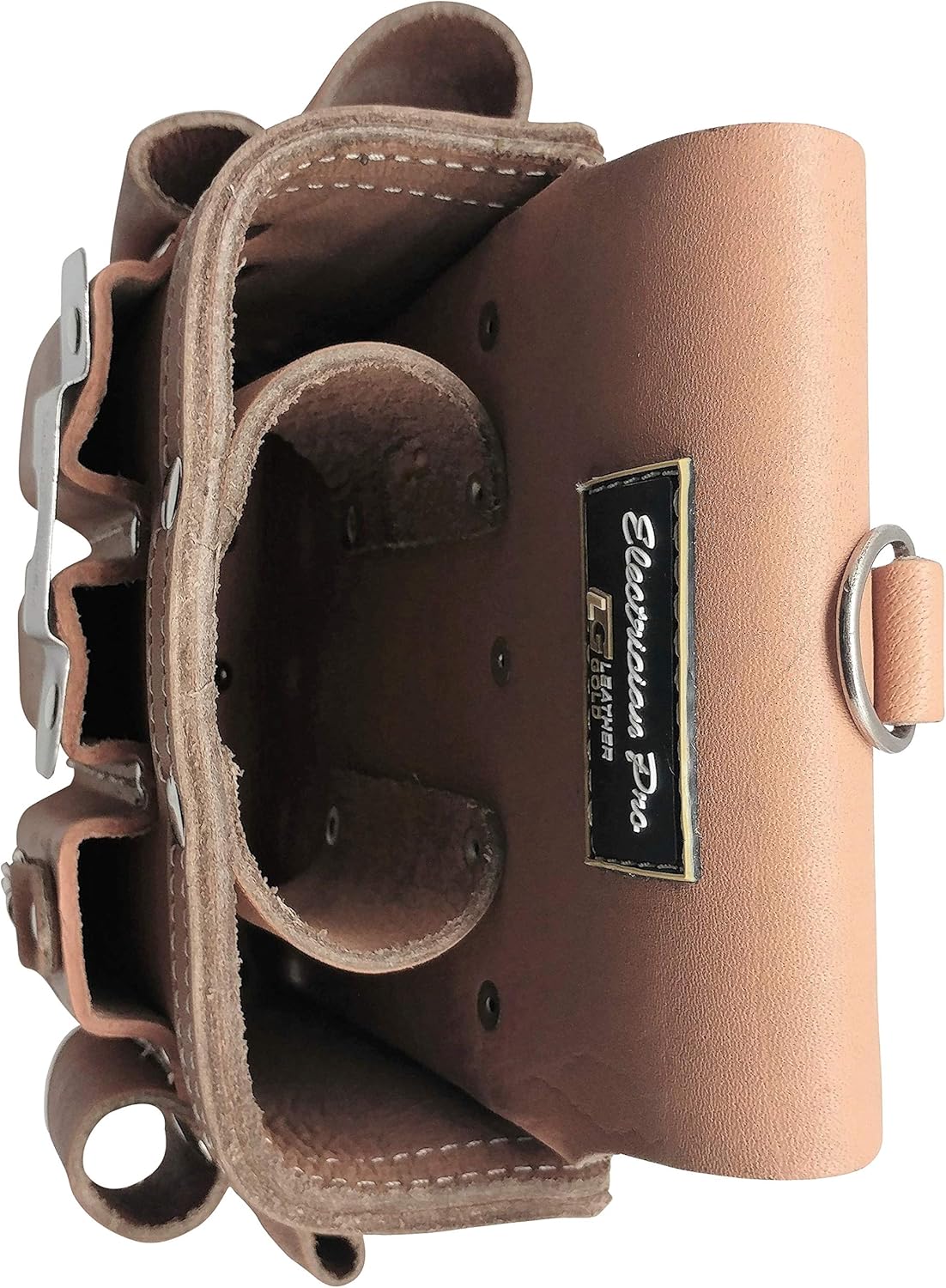 Leather Electrician Tool Pouch, Tan | Professional Tool Belt 3400
