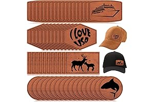 Blank Leatherette Hat Patches with Iron on Adhesive