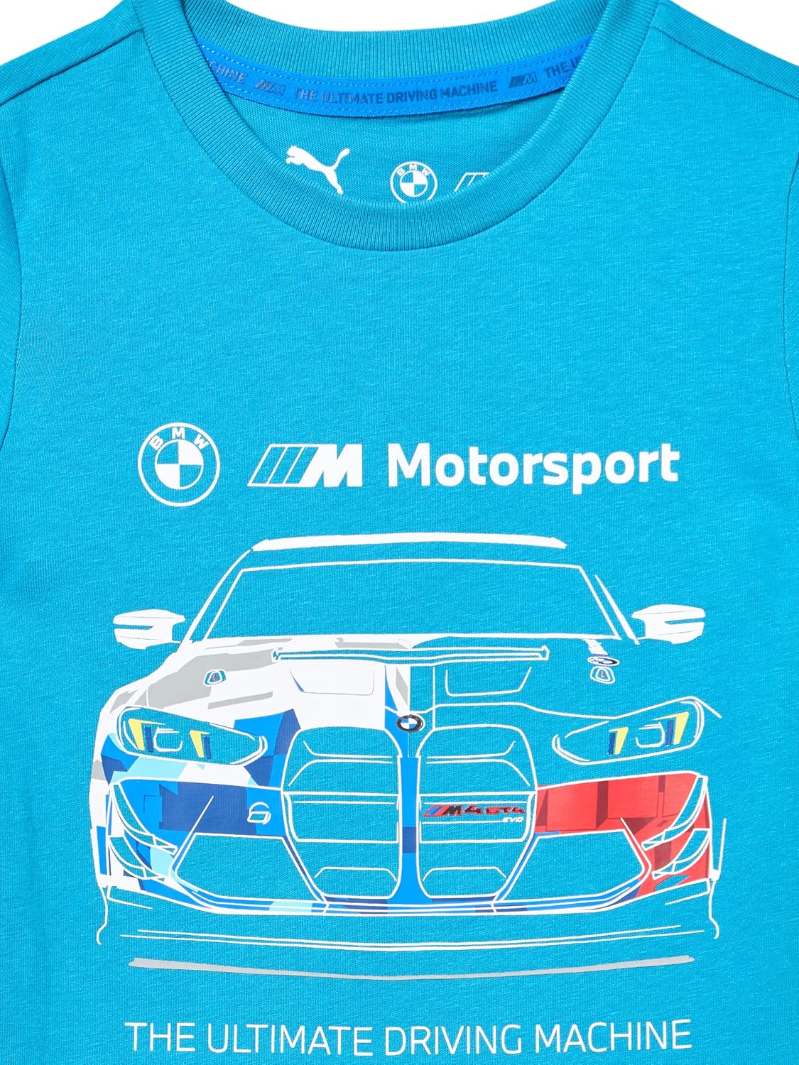PUMA Unisex-Child BMW M Motorsport Graphic T-Shirt, Tropical Blue Car AH25, Little Kid 5 - Image 2