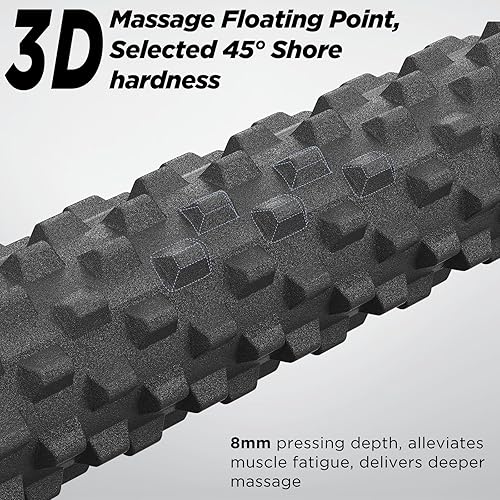 Miniatura 2 de Foam Roller with Stand, 21 inch Trigger Point Deep Tissue Massage Foam Roller with Suction Cup,Medium Density Grid Bracket Foam Rollers, Myofascial