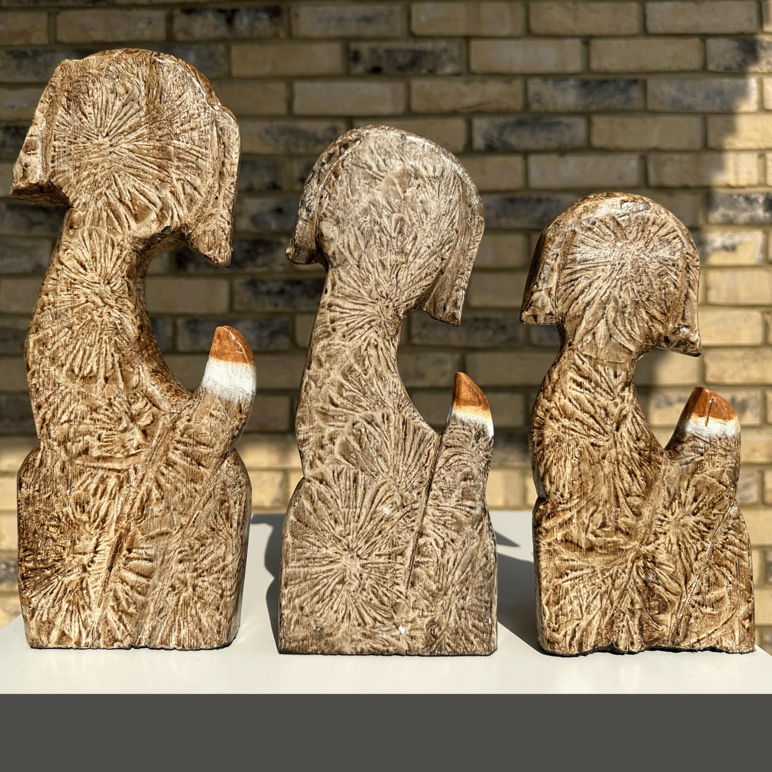 Keskin Wooden Dog Sculpture, Dog Statue, Dog Figurine, wooden sculptures decor (Bronze - 20 cm) - Image 3