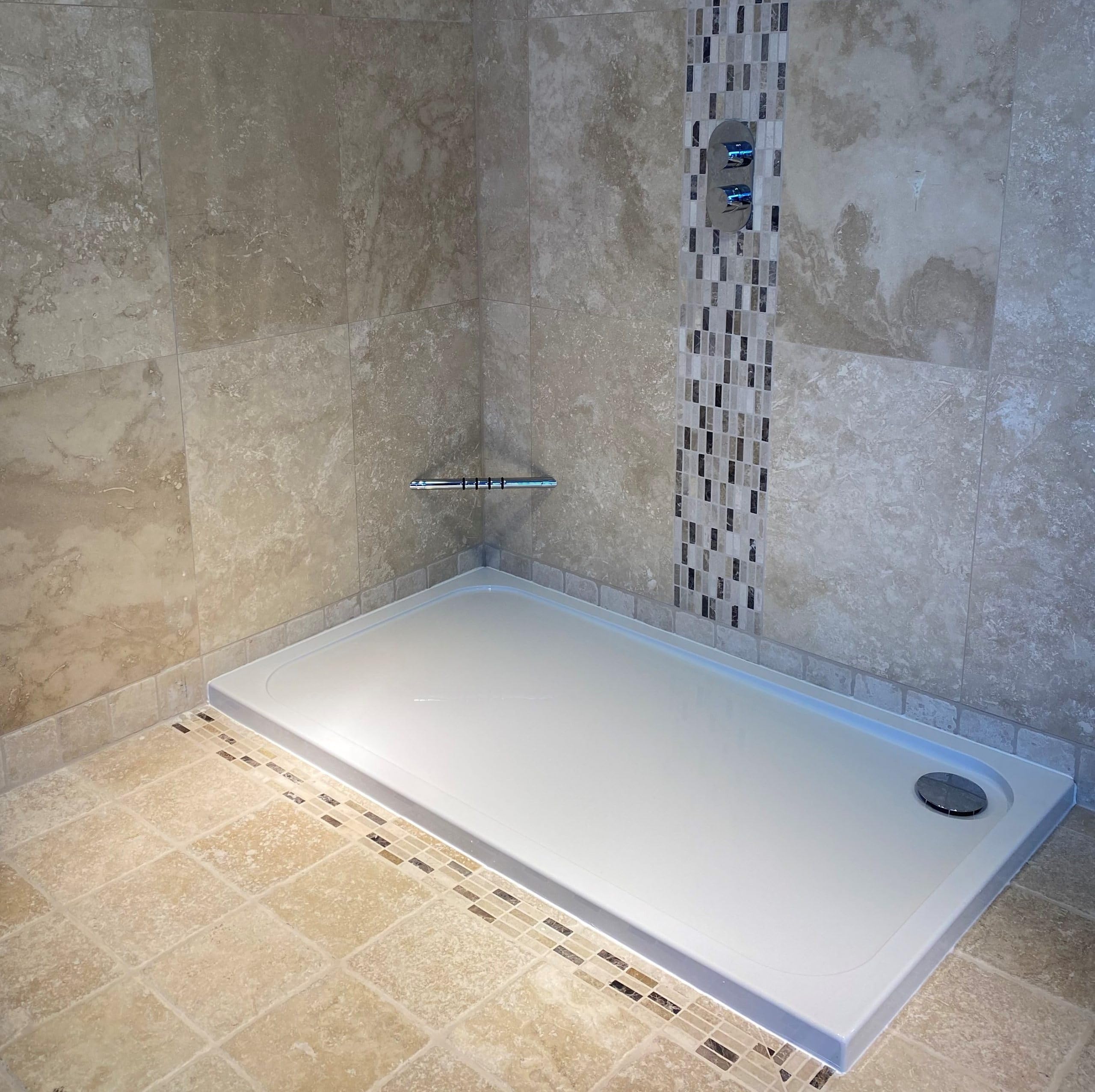 CoramShowers Stone Resin Flat Top Shower Tray: Rectangular 1700mm x 800mm x 50mm