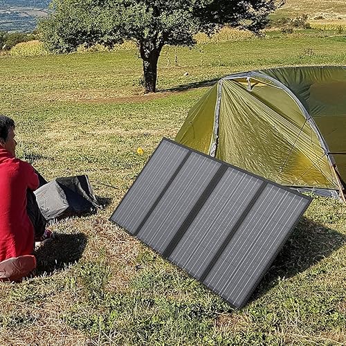 Miniatura 2 de Cargador de panel solar plegable de 60 W con salida de 18 V CC (11 conectores) para estaciones de energía portátiles de 100 W  350 W