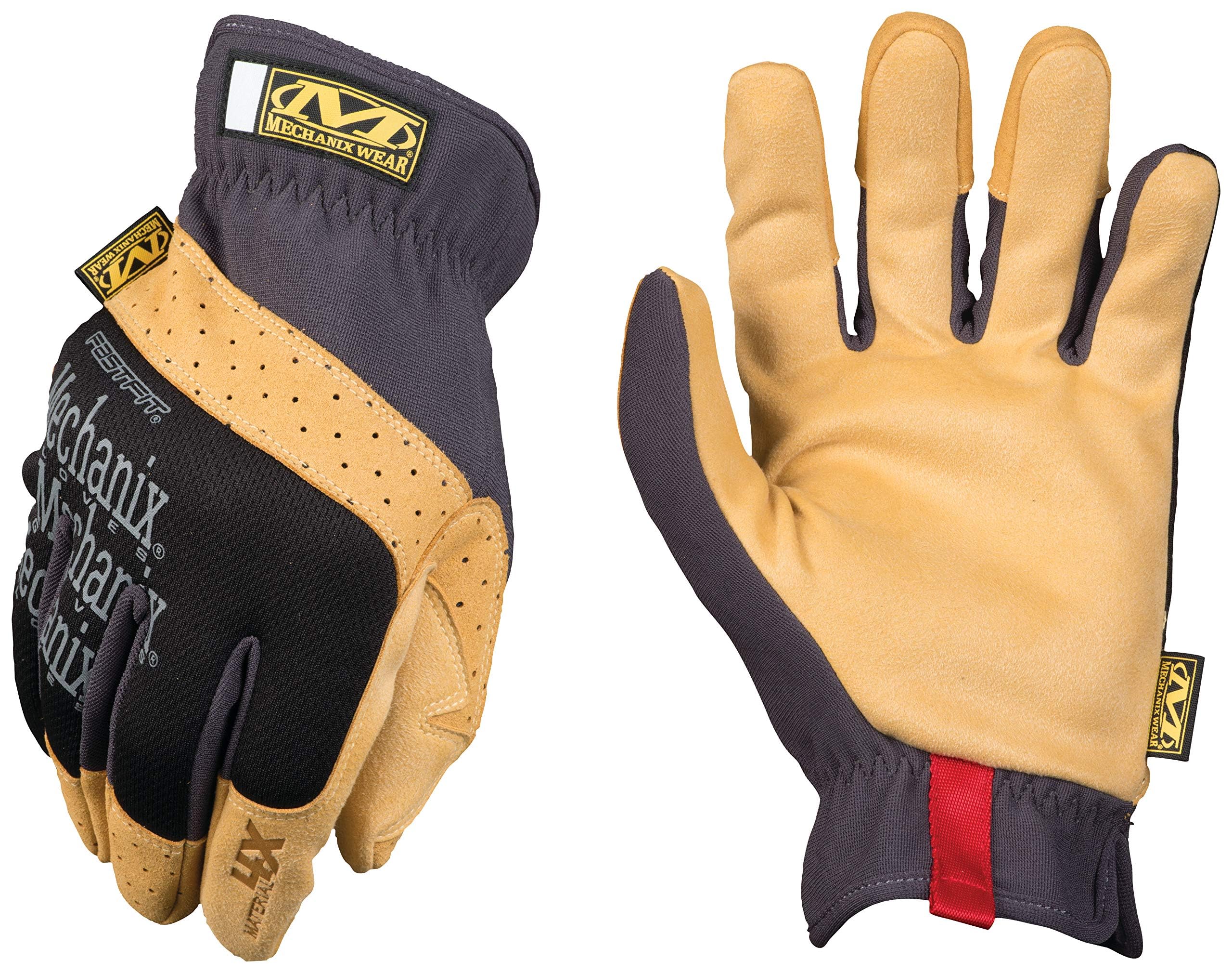 Mechanix Wear - Material4X FastFit Gants (Large, Noir/Marron)