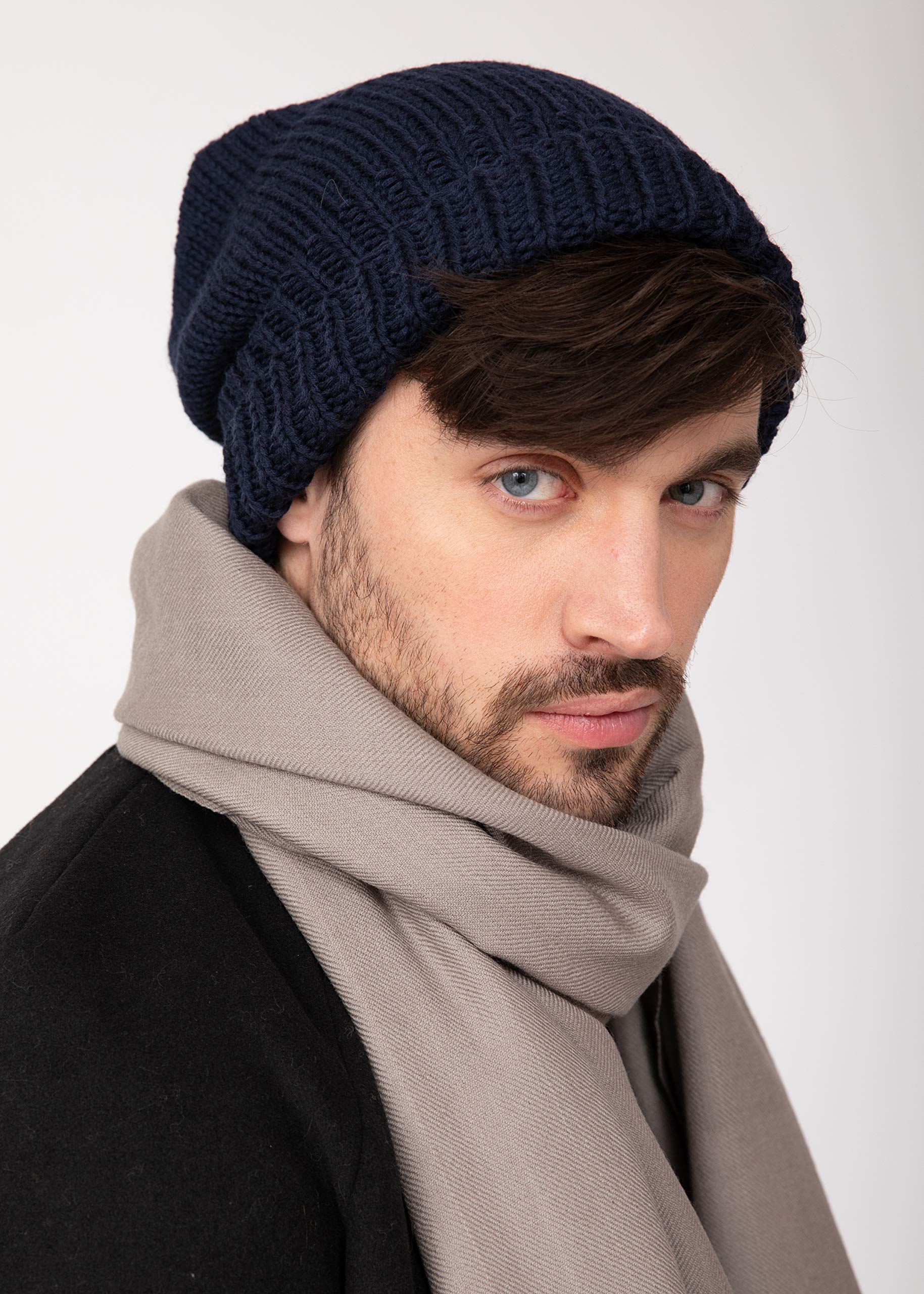 likemary Gorro para hombre – Gorro de lana merino – Regalos éticos – hecho a mano – Sombrero de lana al aire libre