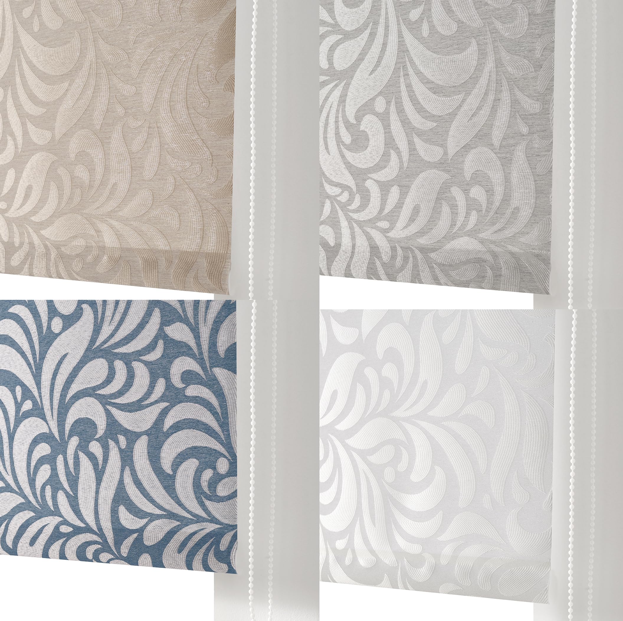 Estoralis | MYRCELLA | Store Enrouleur Moderne | Tissu Tamisant | Couleur Lin | 120 x 255 cm. (Largeur/Hauteur) Taille du Tissu 117 x 250 cm. | Stores pour fenêtres et Portes