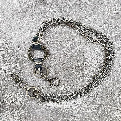 Miniatura 20 de Cadenas punk unisex para pantalones, cadenas de cinturón de alta resistencia, pantalones de hip hop, cadena de jeans con cierres de langosta