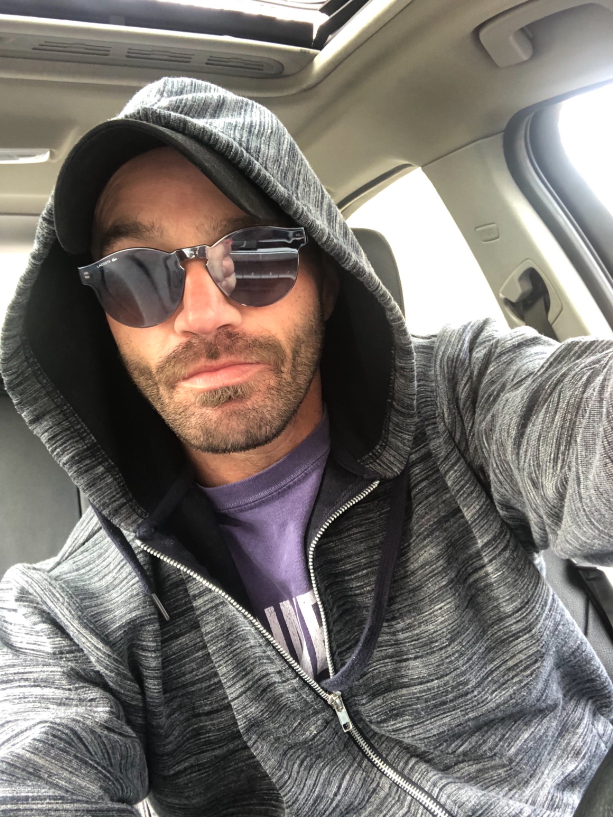 Lacoste L903s Shield Sunglasses, Matte Blue/Mirror Blue