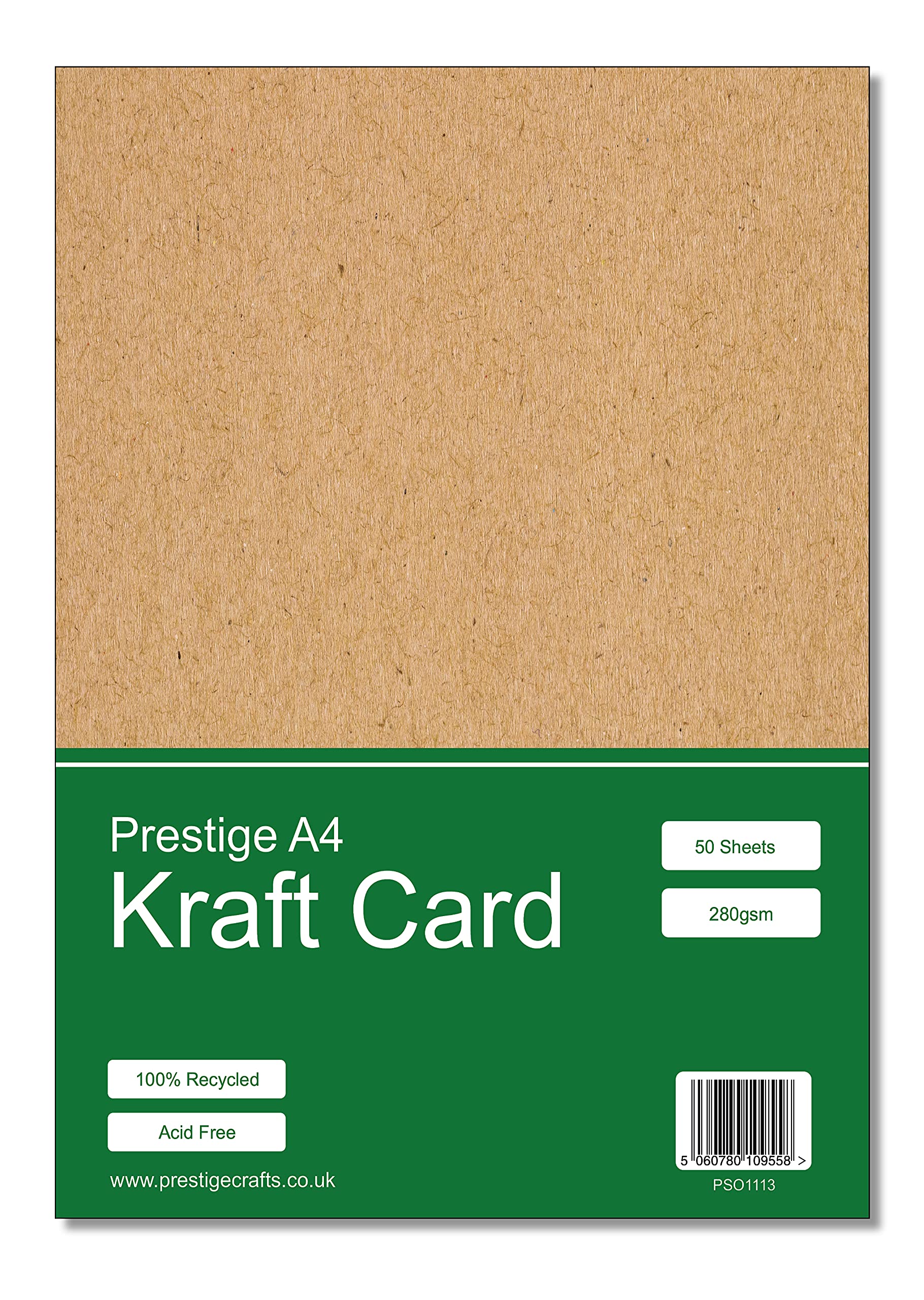 Prestige Kraft Card A4 Recycled 280gsm 50 Sheets