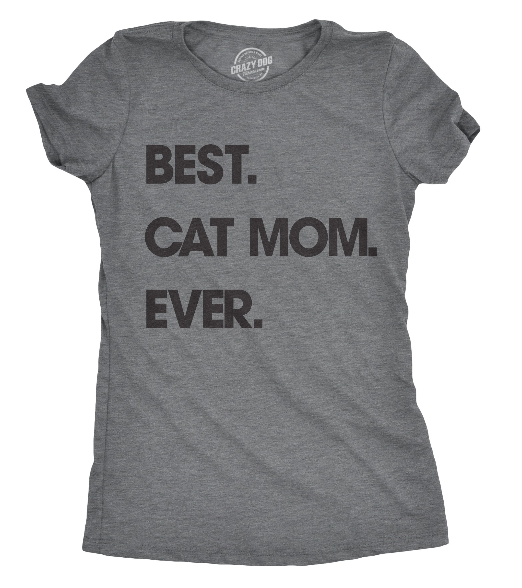 Crazy Dog T-ShirtsWomens Dog Mom and Cat Mom Funny T Shirts Cute Pet Tees for Women with Cats or Dogs