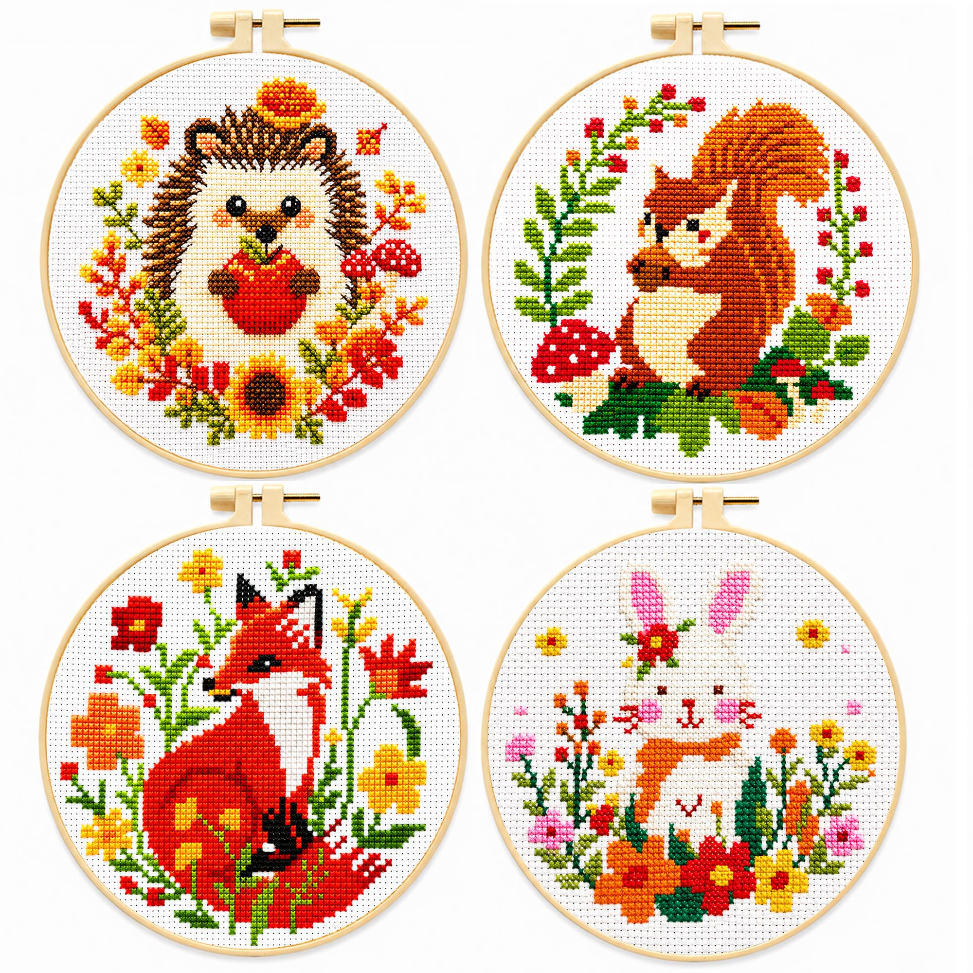 Woodland Animal Cross Stitch Kits - Beginner Friendly -1 Woodland Animal Cross Stitch Kits - Beginner Friendly -1
