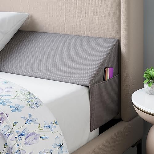 Almohada de cuña para cabecero de cama tamaño Queen Almohada de cabecera tamaño Queen 60 x 10 x 6 Almohada larga para relleno de huecos de cuña de