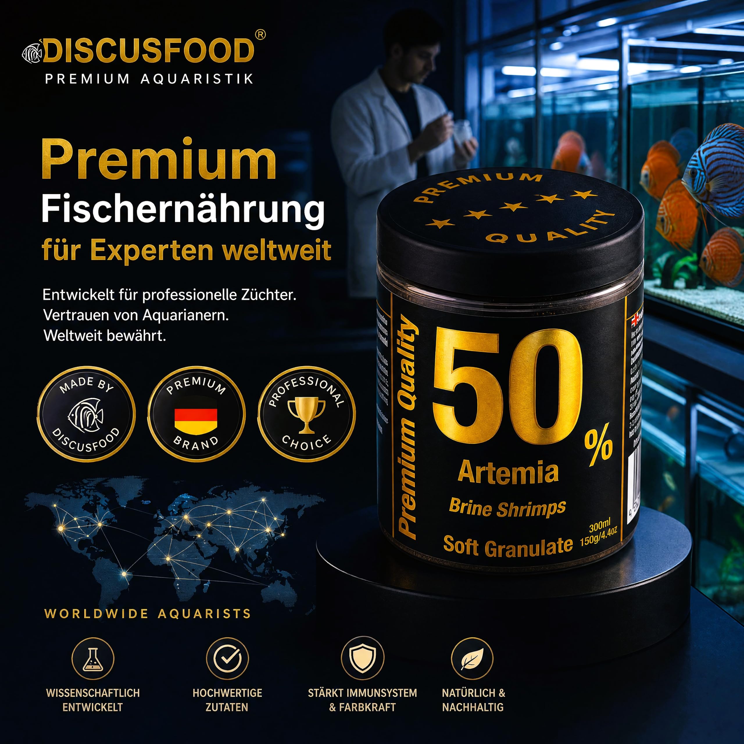 Granulé pour Discus Artemia Brine Shrimps Soft Granulés 150 g