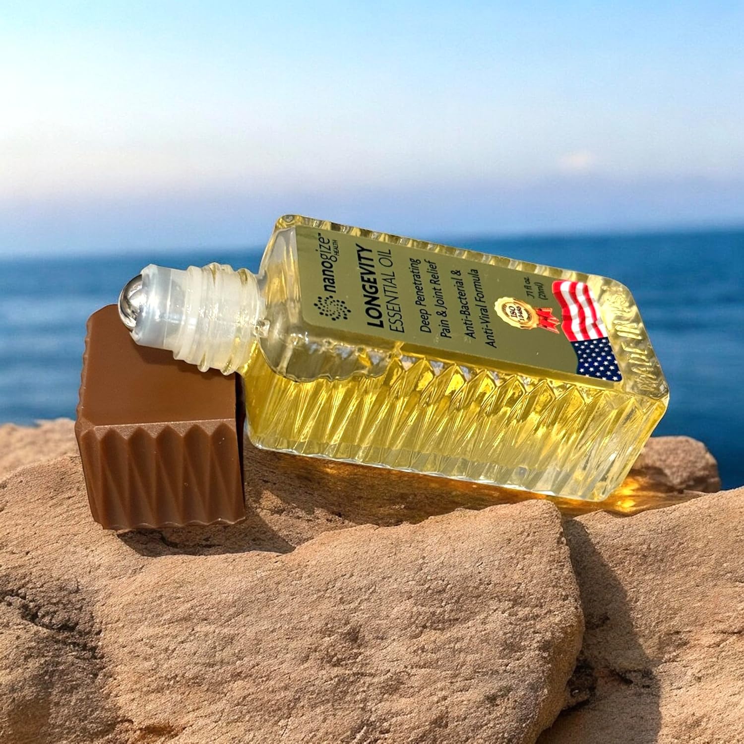 1 Pack - Twin Bottles Longevity Nanogize Essentail Oil - Hai Chai Dau LAN Nano Longevity - 21mL per Bottle with 2 Bottles per Order - Made in USA
