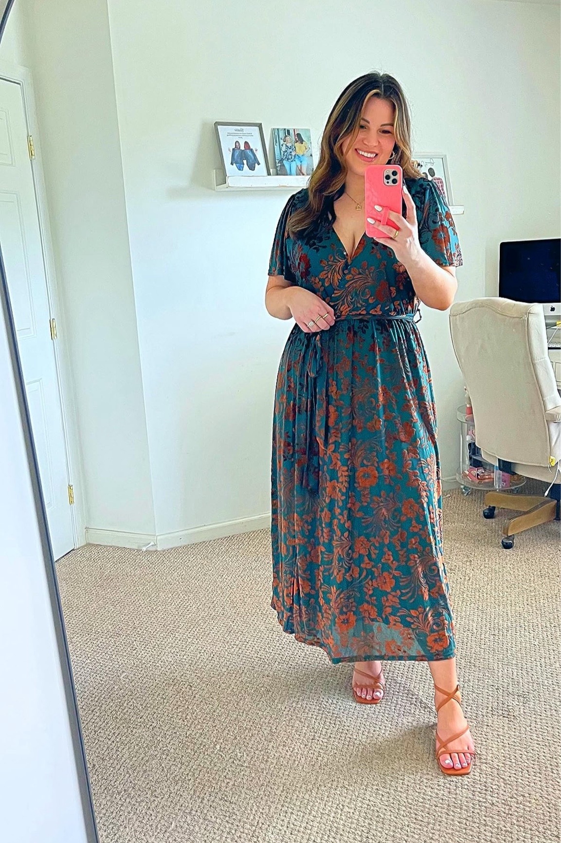 Watch The perfect fall wedding guest dress is back!! Wearing a size 14,  heels size 9 on Amazon Live