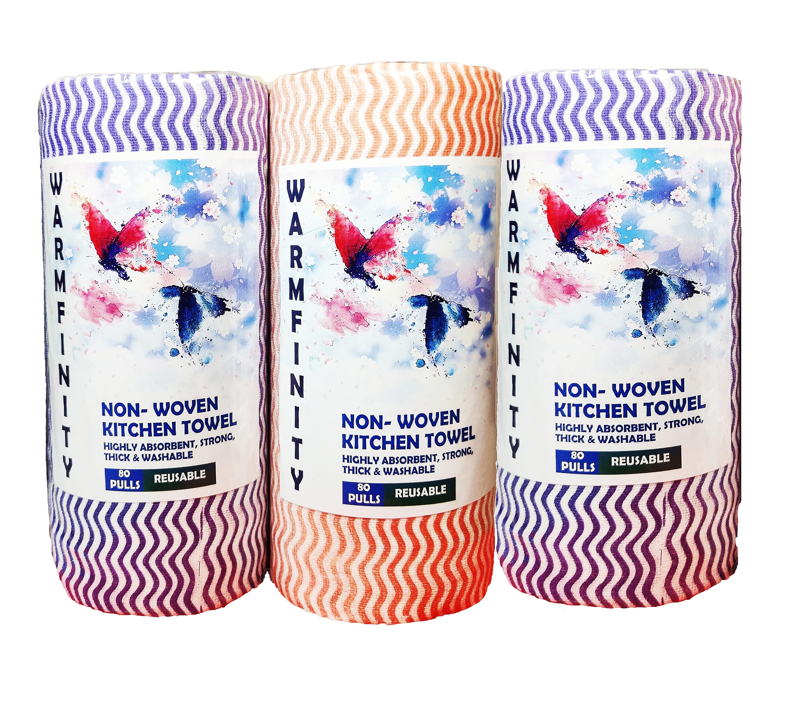 Multipurpose Kitchen Roll/Tissue/Towel Washable & Quick-Dry Non-Woven cloth, Dish Towel, for Kitchen Cleaning, Home Cleaning Super Absorbent Reusable Tissue Roll 80 Pulls in each roll (6)-image-5