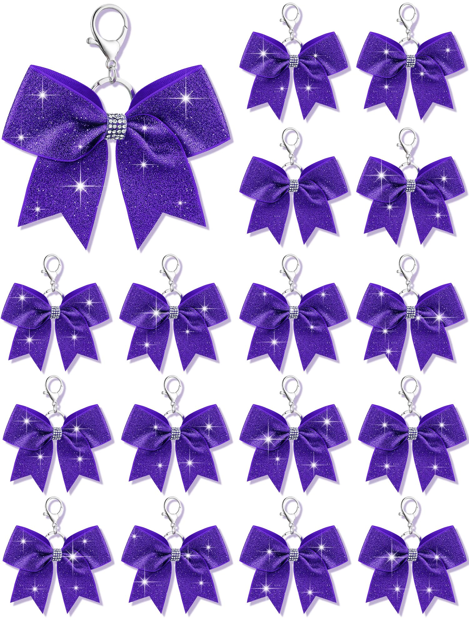 Tondiamo Cheer Bow Keychain Bulk Rhinestone