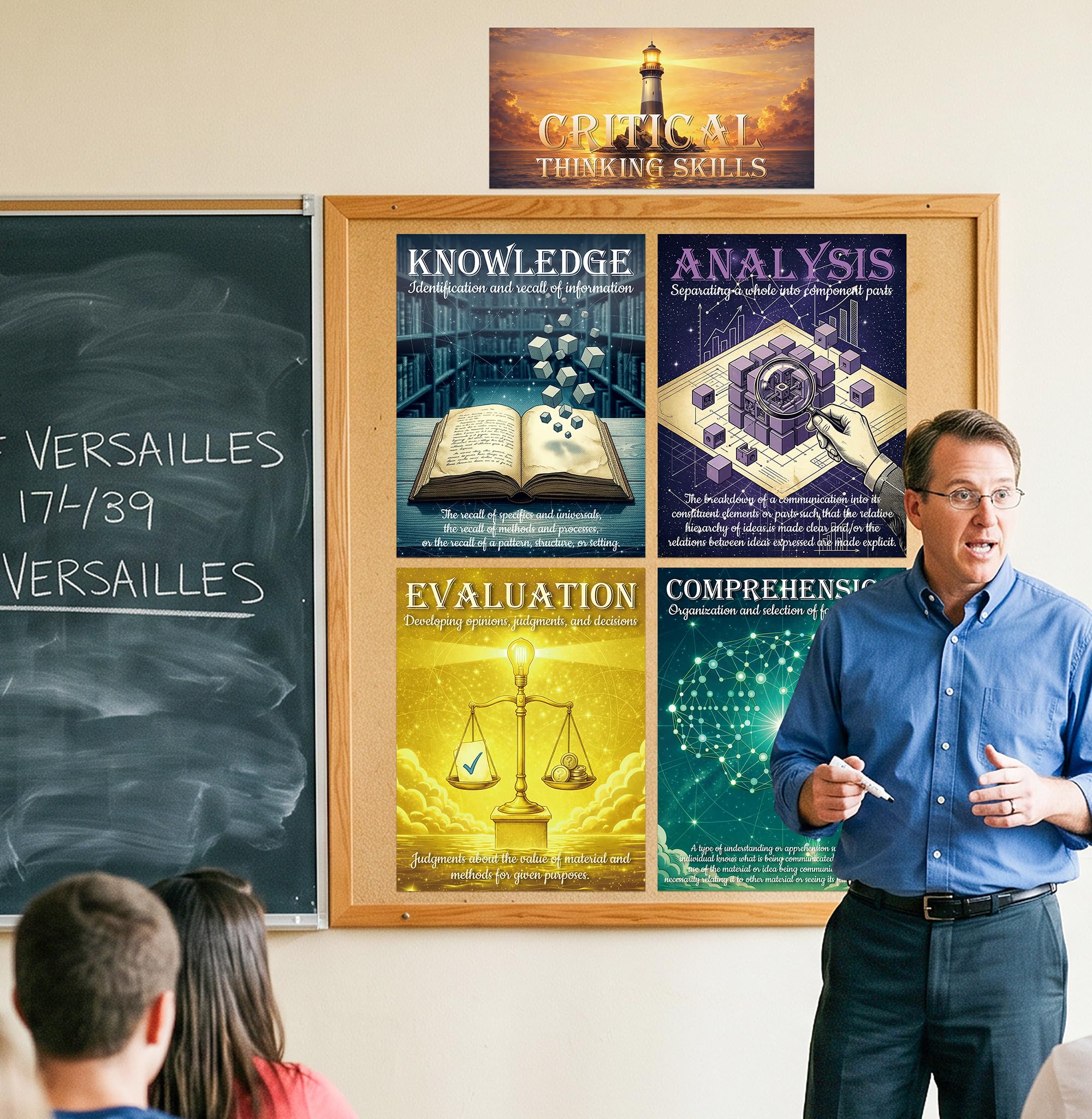 Lot de 7 affiches de pensée pour études sociales - Décoration pour salle de