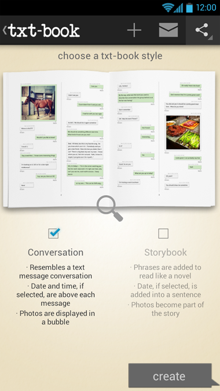 Create Books From TXTs + SMS App on the Amazon Appstore