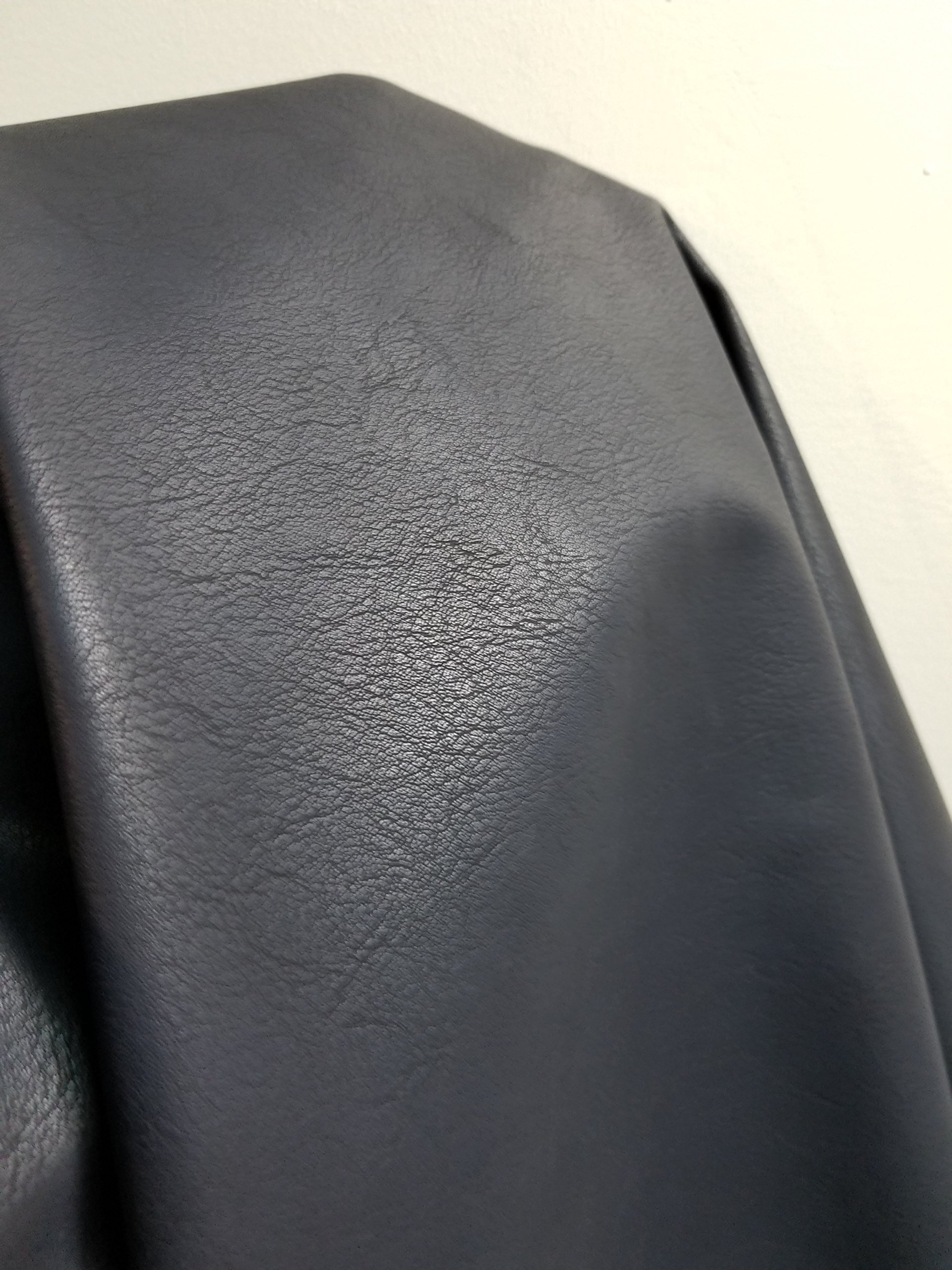 NAT LEATHERSNavy Blue Soft Faux Vegan Leather PU (Peta Approved Vegan) | 1 Yard (36 x 54 inch) Cut by The Yard | Synthetic Pleather Nappa 0.9 mm Smooth Upholstery | 36"x54"