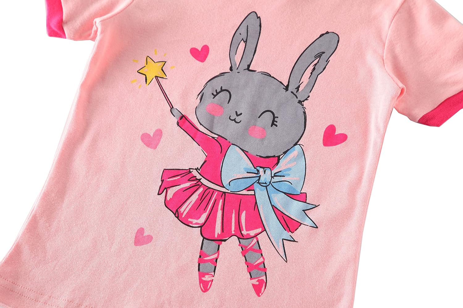 Popshion Baby Girl Pajamas Short Sleeve Toddler Girls Summer Short Sets Cotton Sleepwear Size 2 to 10 Years - Image 3