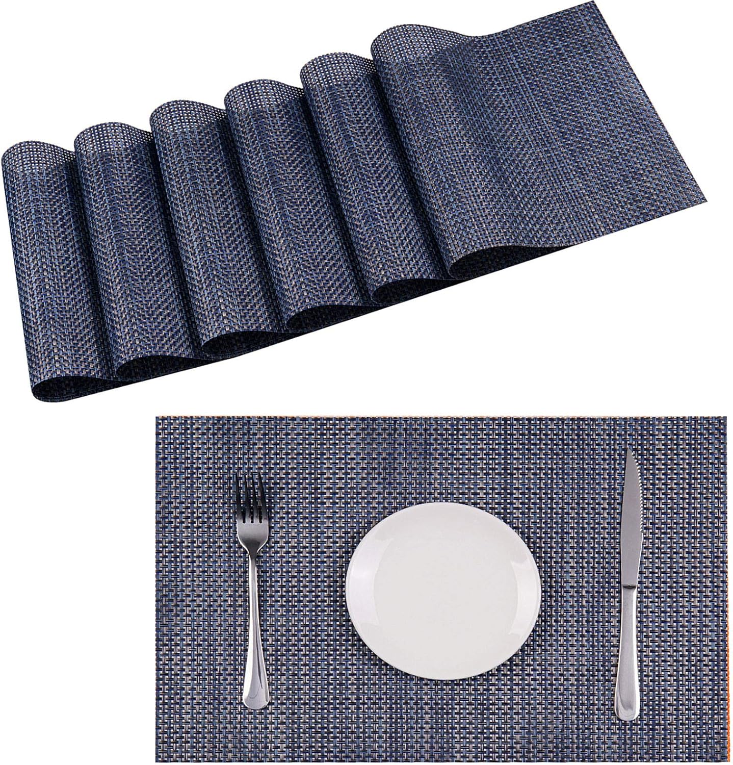 4 Stück Tischsets Gewebt Abwaschbar Tischsets - Bild 14 von 15