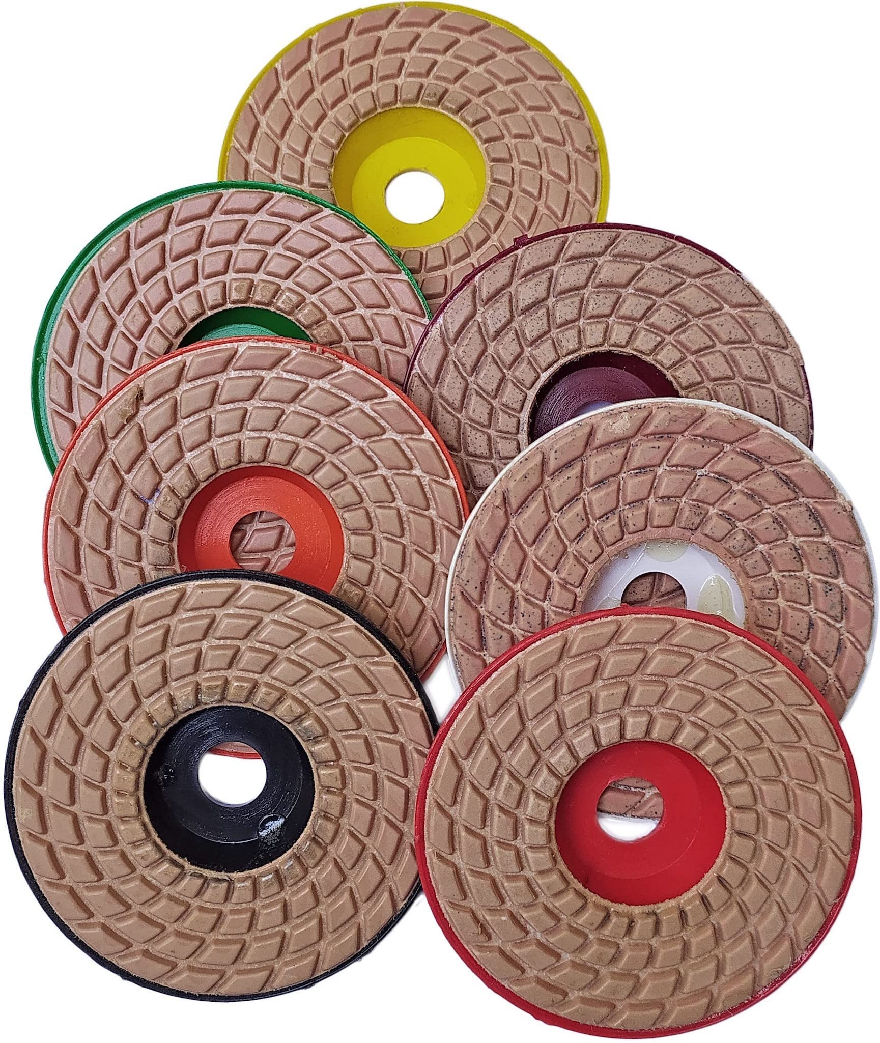 Inditrust 7Pcs 4 inch 3mm 0 to 6 Grit, Diamond Polishing Pads Set for Granite Polish (B09VQ4Q9GW) Amazon Price History, Amazon Price Tracker