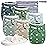 wegreeco Cloth Diapers 6 Pack with 6 Inserts & 1 Wet Bag, Washable Cloth Diapers for Babies, One Size Adjustable Reusable (Green)