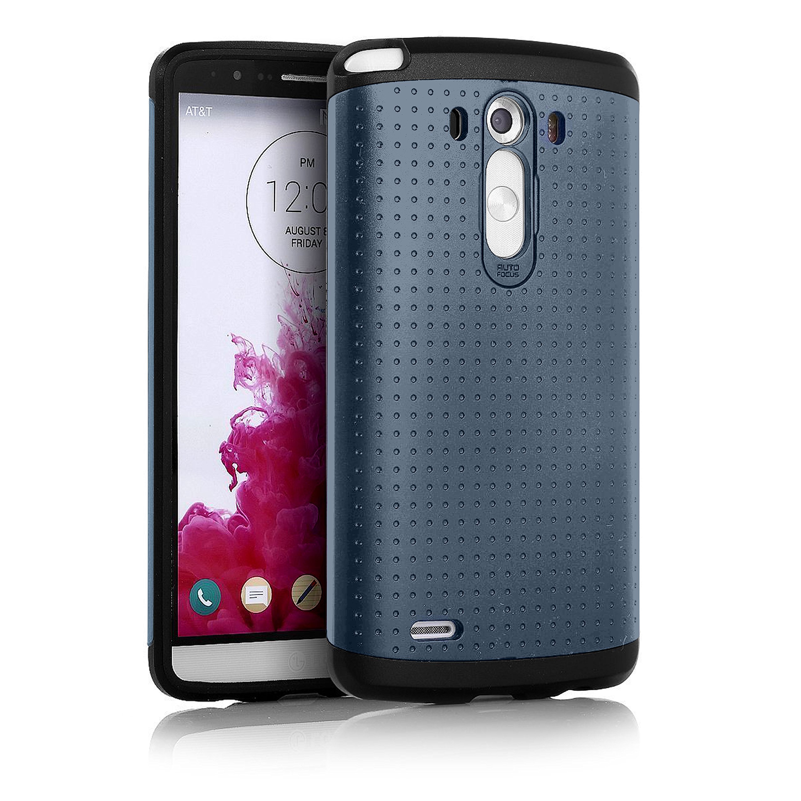 LG G3 Case, Easylife Durable Shockproof PC and TPU Dual Layer Protective Case Cover for LG G3 (Navy-Blue)