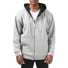 Pro Club Mens Full Zip Reversible Fleece and Thermal Hoodie